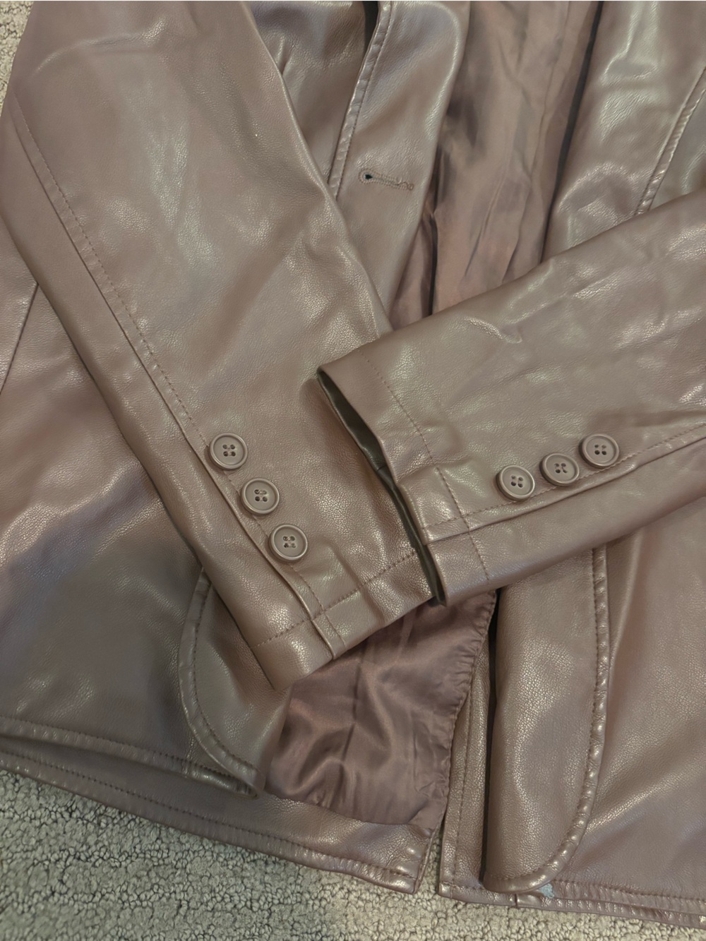 Urban Outfitters Brown Leather Blazer Jacket - Picture 2 of 3